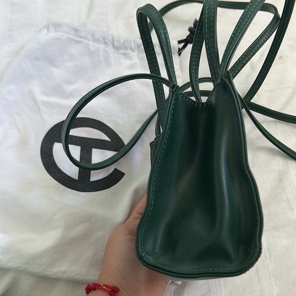 TELFAR Dark Green Small Shopping Bag - Picture 5 of 7